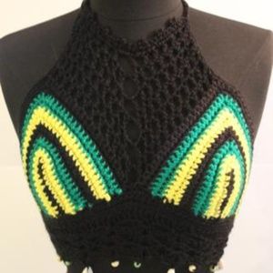 Jamaican Flag Crochet Top